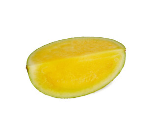 yellow water melon isolated on white background