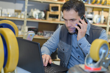 wheel of small cart isolated