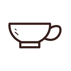 coffee cup line style icon vector design