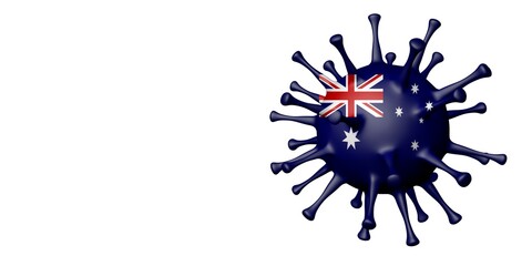 Australia flag in virus shape.