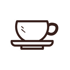 coffee cup line style icon vector design