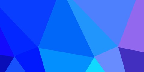 Obraz premium Dark pink, blue vector gradient polygon design.