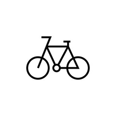 Icono de bicicleta. Ilustraci&oacute;n vectorial aislada en fondo blanco