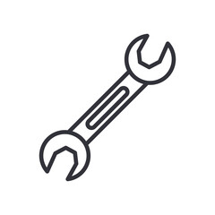 wrench line style icon vector design