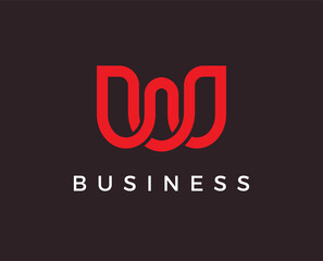 minimal letter w logo template - vector illustration