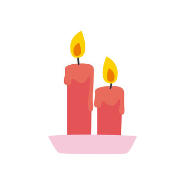 candles free form style icon vector design