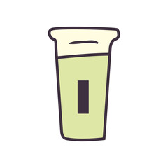 tea mug line and fill style icon vector design