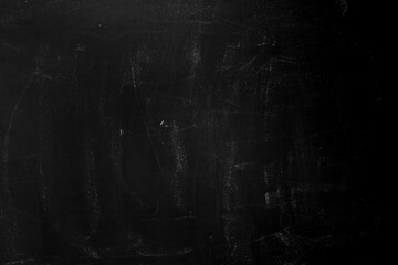 Blank black board with chalk remains