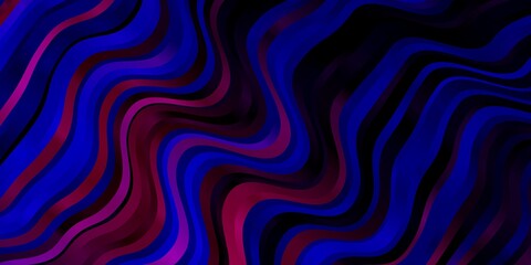 Light Blue, Red vector texture with wry lines. Bright illustration with gradient circular arcs. Pattern for ads, commercials.
