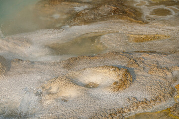 Spasmodic Geyser, Hydrothermal feature at Yellowstone National Park, close-up