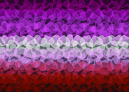 Lesbian Flag. LGBT symbol. Hearts vector Illustration. Izolated transparent design. Use for print patterns, posters, T-shirts, textile drawing, etc. Follow other flags in my collection.