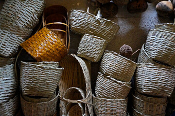 Straw baskets at the market, Belo Horizonte, Brazil