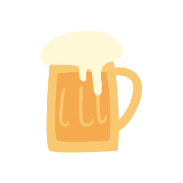beer glass free form style icon vector design