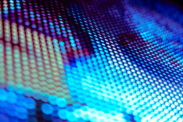 CloseUp LED blurred screen. LED soft focus background. abstract background ideal for design.