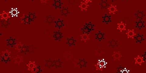 Obraz na płótnie Canvas Light red vector backdrop with virus symbols.