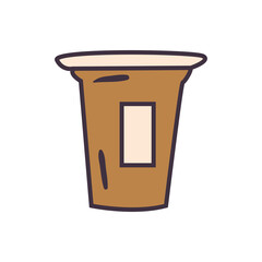 tea mug line and fill style icon vector design