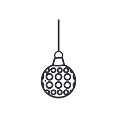 Merry christmas sphere line style icon vector design