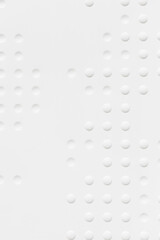 White background wall with concave and convex circles