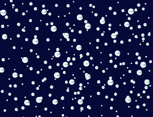 White pearls on a black background. Seamless vector pattern. 3D Pearls texture for wrapping paper, web, wallpaper, textile, scrapbooking, print etc. Jewellery and pearls background. Geometric design.