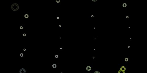 Dark gray vector backdrop with virus symbols.