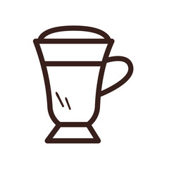 coffee mug line style icon vector design