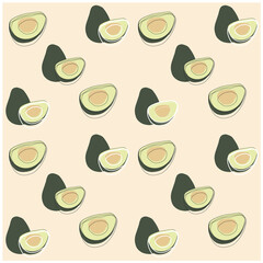 avocado seamless pattern