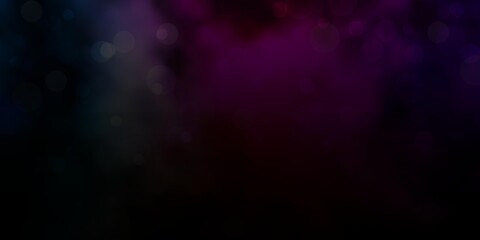 Dark Multicolor vector background with bubbles. Abstract decorative design in gradient style with bubbles. Pattern for booklets, leaflets.