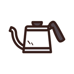 coffee kettle line and fill style icon vector design