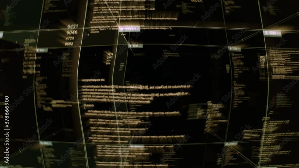 Aufkleber abstract system error of programming code, computer crash. animation. display of computer that is go