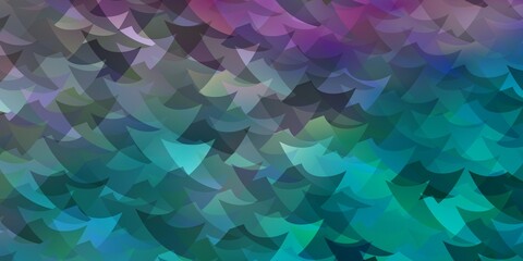 Light Multicolor vector background with triangles, rectangles.