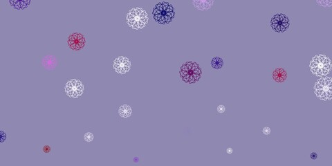 Light blue, green vector natural artwork with flowers.