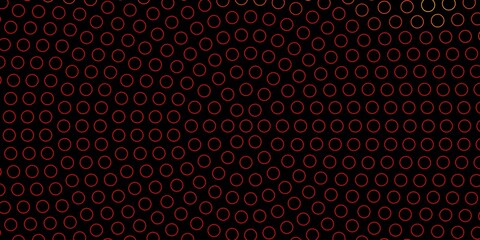 Dark Orange vector backdrop with circles. Abstract decorative design in gradient style with bubbles. Pattern for websites, landing pages.