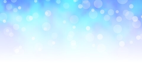 Light BLUE vector background with circles. Colorful illustration with gradient dots in nature style. Pattern for booklets, leaflets.