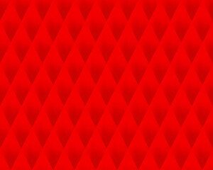 Red geometric background in origami style with gradient. Red vector polygonal rectangles illustration. Bright abstract rhombus mosaic background for design, print, web. Seamless vector.