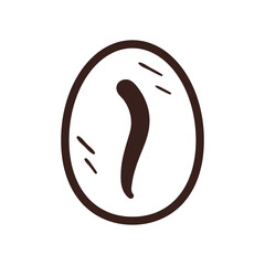 coffee bean line style icon vector design