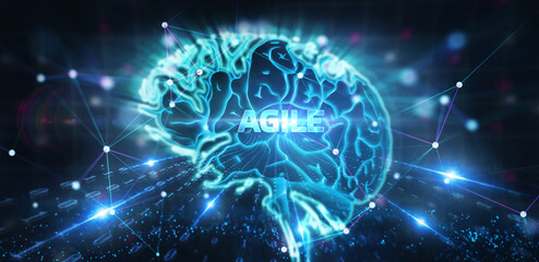 Business, Technology, Internet and network concept. Agile Software Development.