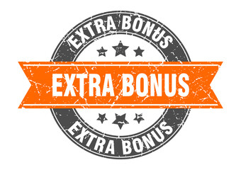 extra bonus round stamp with ribbon. label sign