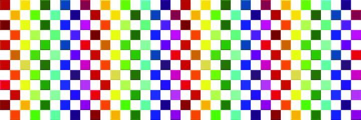 Rainbow mosaic square banner. Seamless pattern. Colorful vector background. Abstract multicolor tiles.