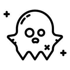 Ghost Flat Icon Isolated On White Background