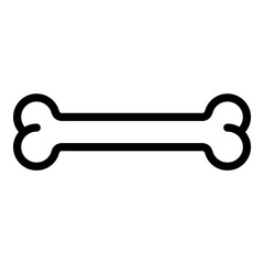 Bone Halloween Flat Icon Isolated On White Background