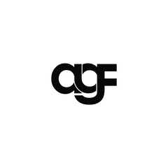 agf letter original monogram logo design
