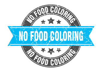 no food coloring round stamp with ribbon. label sign