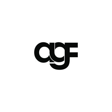 agf letter original monogram logo design