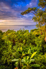 Early evening on the Pacific coast of Costa Rica near Manuel Antonio