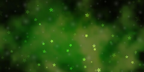 Light Green, Yellow vector pattern with abstract stars. Blur decorative design in simple style with stars. Theme for cell phones.