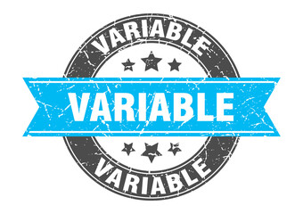 variable round stamp with ribbon. label sign