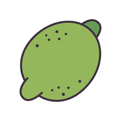 lemon line and fill style icon vector design