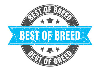 best of breed round stamp with ribbon. label sign