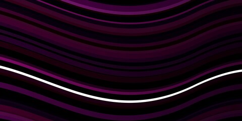 Dark Purple vector template with curved lines. Colorful illustration with curved lines. Template for your UI design.
