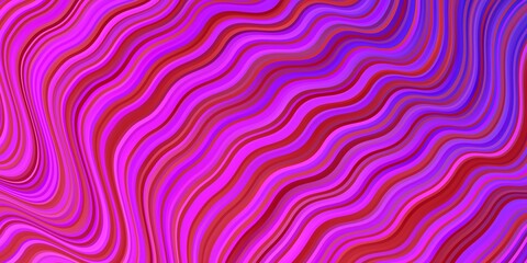 Light Purple, Pink vector background with curved lines.
